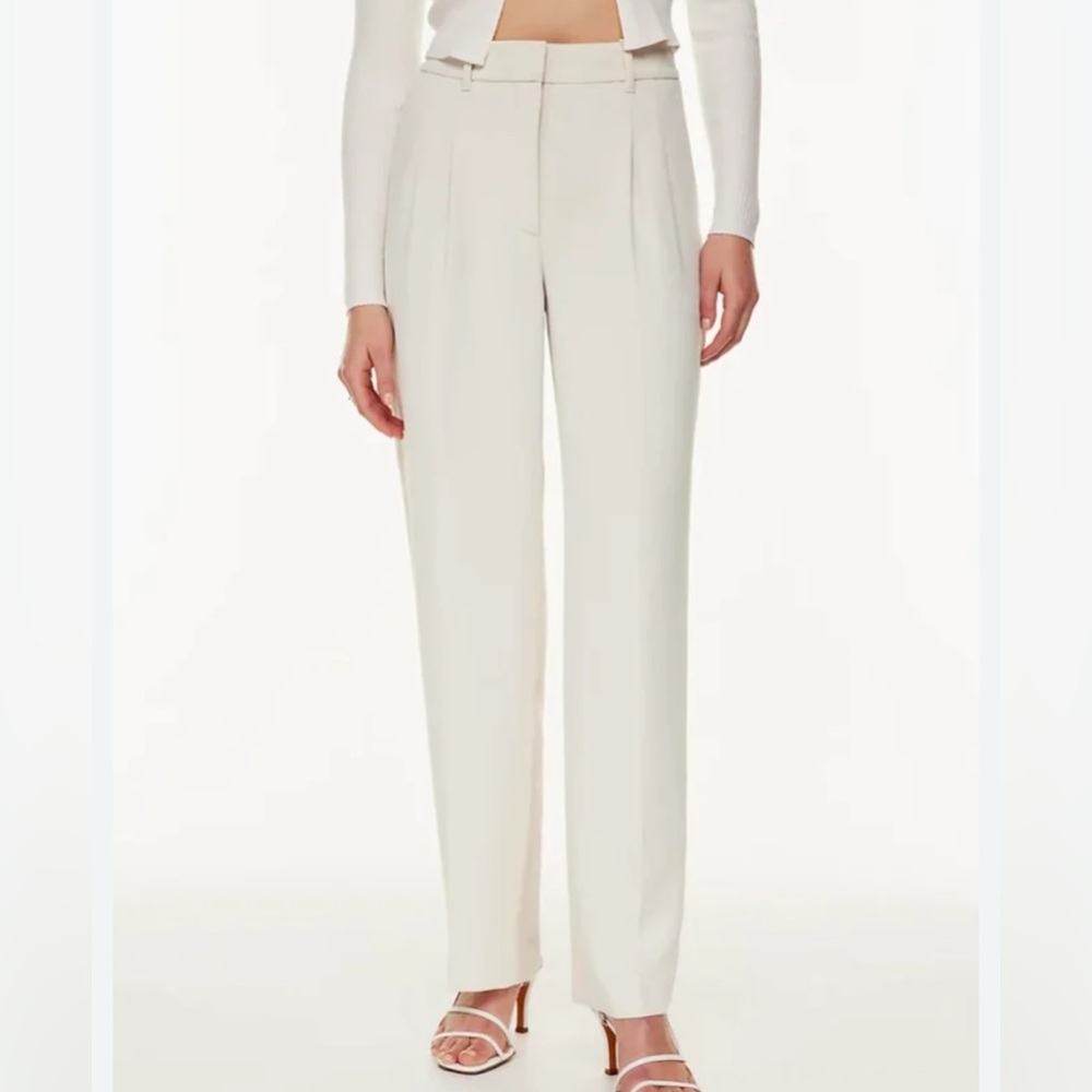 Wilfred Off-White Pleated Trousers